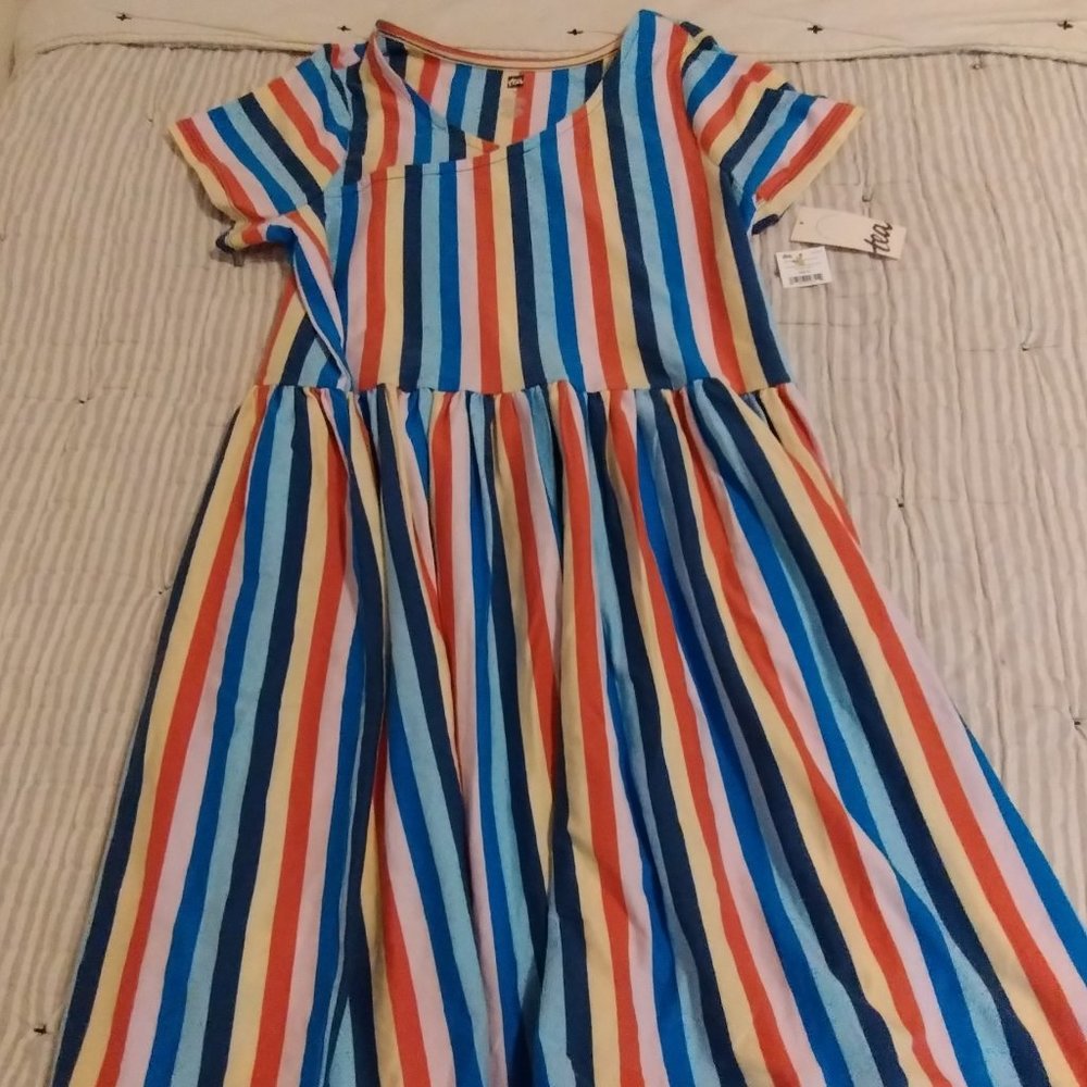 Girls' "Tea" Short Sleeve Wrap Neck Dress, size 16 NWT